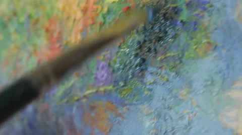 Paint on Canvas 1080p Stock Footage 56440556