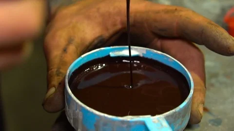 Paint check for desired density 스톡 동영상 80929954