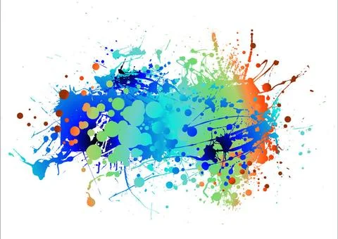 Paint chuck subtle abstract colourful background with room to add your own... Stock Photos