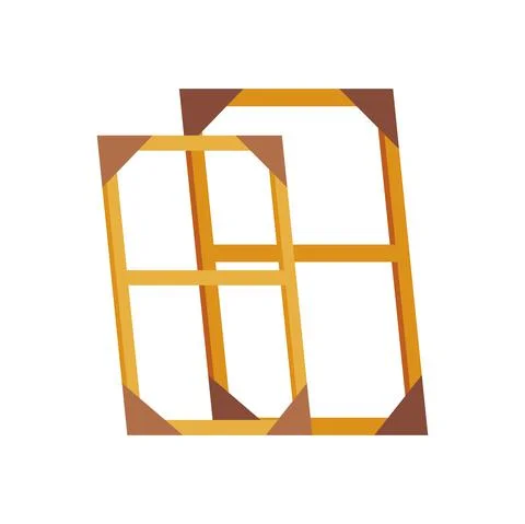 Paint class art wood frames equipment design Stock Illustration