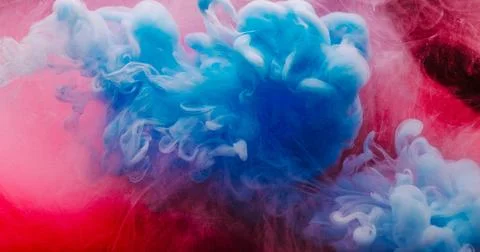 Paint cloud smoke texture glitter water splash art Stock Photos
