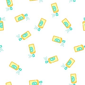 Paint color bottle vector seamless pattern Illustrazione stock