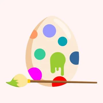 Paint Coloring Easter Egg Illustration Graphic Stock Illustration