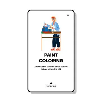 Paint coloring vector 스톡 일러스트