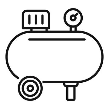 Paint compressor icon outline vector. Air machine Stock Illustration