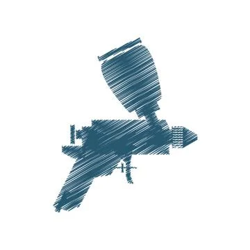 Paint compressor isolated icon Stock Illustration