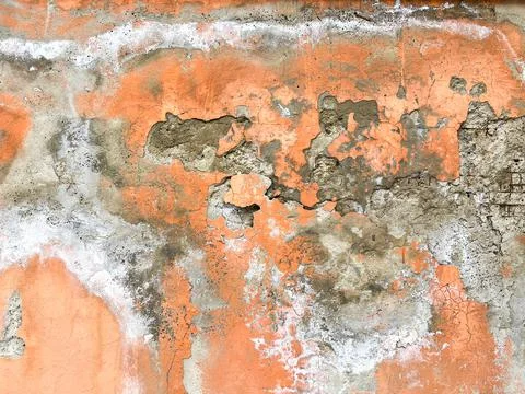 Paint defect on the wall of the building Stock Photos