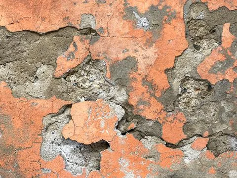 Paint defect on the wall of the building Stock Photos