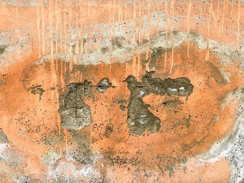 Paint defect on the wall of the building Stock Photos