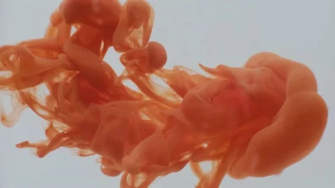 The paint dissolves in liquid. Colorful abstract shapes, close up Stock Footage 149604390