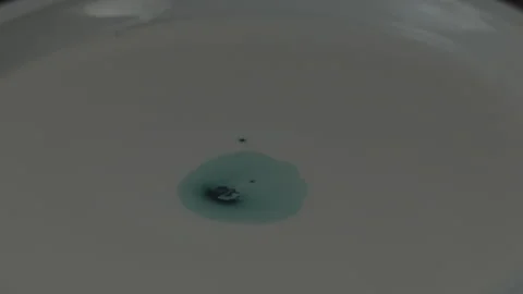 Paint dissolves in water slow mo Stock Footage 171664807