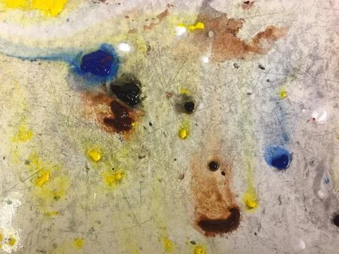 Paint draining down a sink Stock Photos