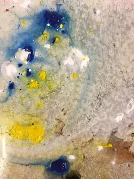 Paint draining down a sink Stock Photos