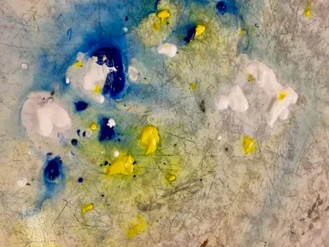 Paint draining down a sink Stock Photos