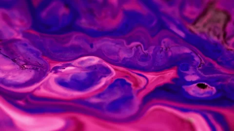 Paint drip sparkling ink wave pink blue purple mix Stock Footage 278180674