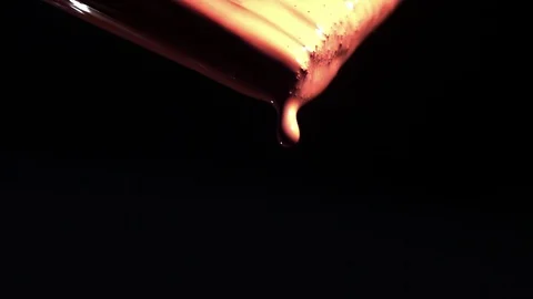 Paint dripping off brush super slow motion Stock Footage 74112946
