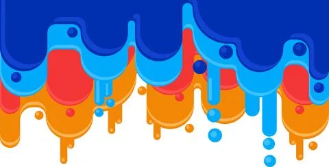 Paint dripping. Dripping liquid Stock Illustration