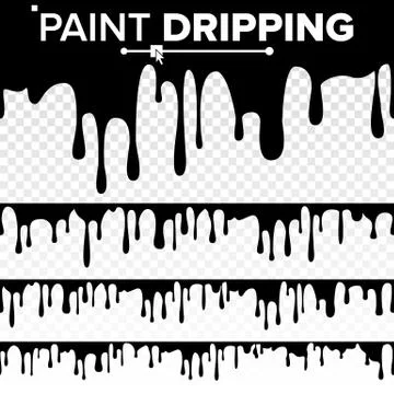 Paint Dripping Liquid Vector. Abstract Current Paint, Stains. Chocolate, Syrup Stock Illustration