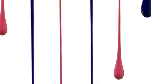 Paint dripping on white background, Slow Motion Video stock 31819405