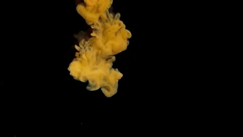 Paint drop descends dissolving in water 動画素材 168276087