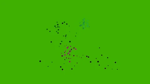 Paint drops bursting on green screen overlay 4K Stock Footage 336513540