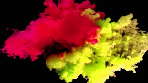 Paint drops mixing in water. Ink splash swirling underwater isolated. Stock Footage 101296641