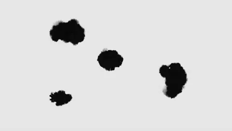 Paint drops spreading on water - transparent background Stock Footage 147561065