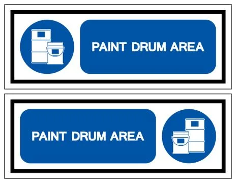 Paint Drum Area Symbol Sign,Vector Illustration, Isolated On White Background Stock Illustration