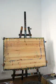 Paint on an Easel. Stock Photos