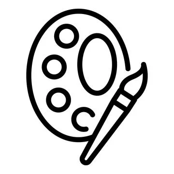 Paint equipment icon outline vector. Art class Stock Illustration