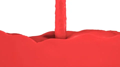 Paint fills up screen while changing color, isolated on white (FULL HD) Stockbeeldmateriaal 36511962