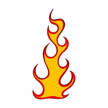 Paint flame decal cartoon vector illustration Stock Illustration
