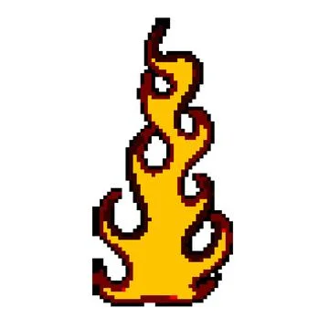 Paint flame decal pixel art vector illustration 스톡 일러스트