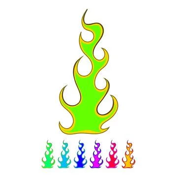 Paint flame decal vector cartoon graphic Stock Illustration