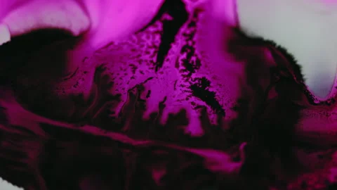 Paint flow ink blend wave neon pink black fluid Stock Footage 255627707
