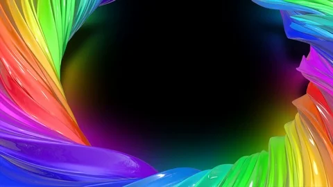 Paint flow moves in a circle. Abstract colorful creative background with stream Stock Footage 115971272