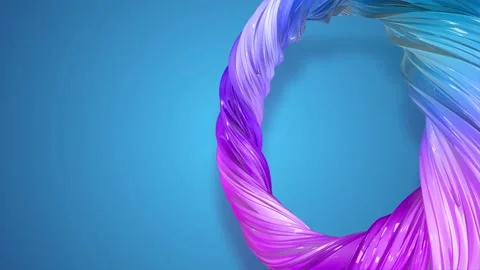 Paint flow moves in a circle. Abstract colorful creative background with stream Stock Footage 130185005