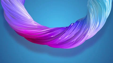 Paint flow moves in a circle. Abstract colorful creative background with stream Stock Footage 130185129