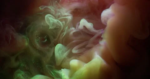 Paint flow shiny particles glitter blend cloud art Stock Footage 323638983
