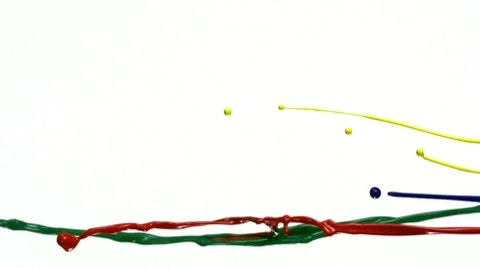 Paint Flow, Slow Motion Stock Footage 9306342