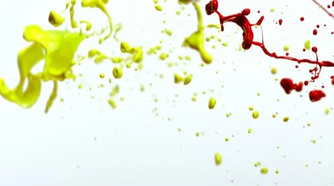 Paint Flow, Slow Motion Stock Footage 9306696