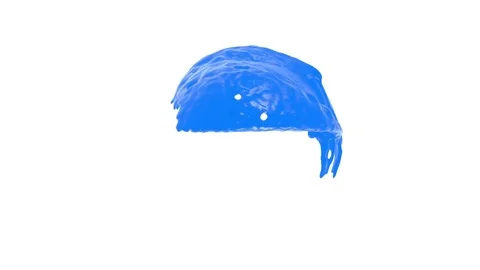 Paint flows with splashes around sphere with attraction to its center. Stock Footage 82644652