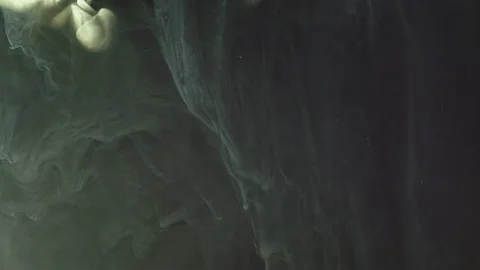 Paint Fluids shoot underwater in studio 16 Stock Footage 138330337