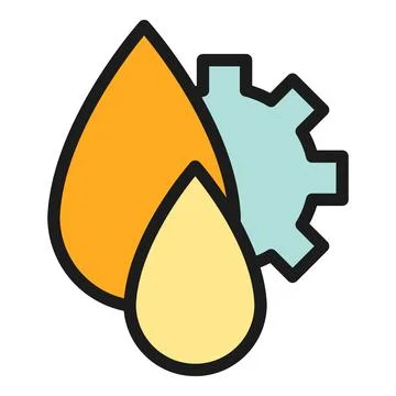 Paint gear icon vector flat Stockillustratie