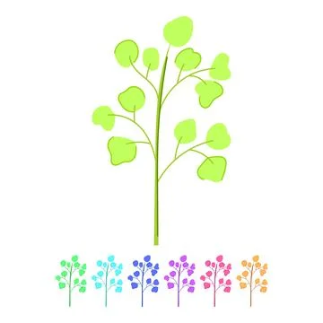 Paint gold leaves vector cartoon graphic Illustrazione stock