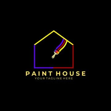 Paint house logo vector illustration design Stock Illustration