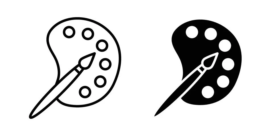 Paint icon or illustration vector symbols Stock Illustration