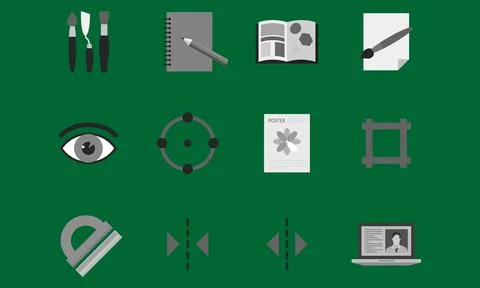 Paint icon set Stock Illustration