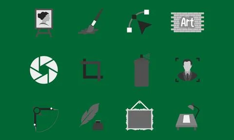 Paint icon set Stock Illustration