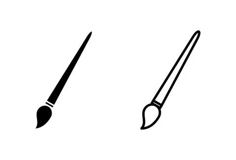 Paint icon set. paint brush icon vector. paint roller icon vector Stock Illustration